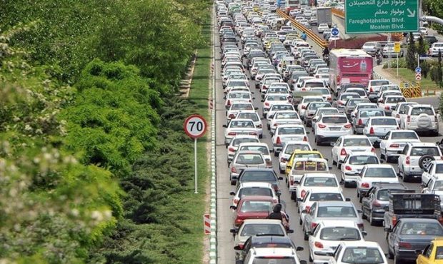 وضعیت ترافیکی معابر و بزرگراه‌های تهران