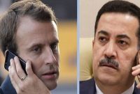 گفتگوی تلفنی رئیس‌جمهور فرانسه و نخست‌وزیر عراق