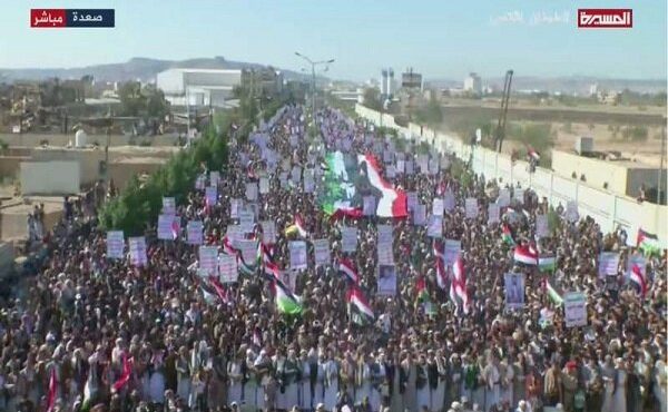 راهپیمایی عظیم مردم یمن در حمایت از غزه